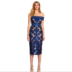 Alice McCall Magic Indigo lace midi dress Size 6 FLAW*